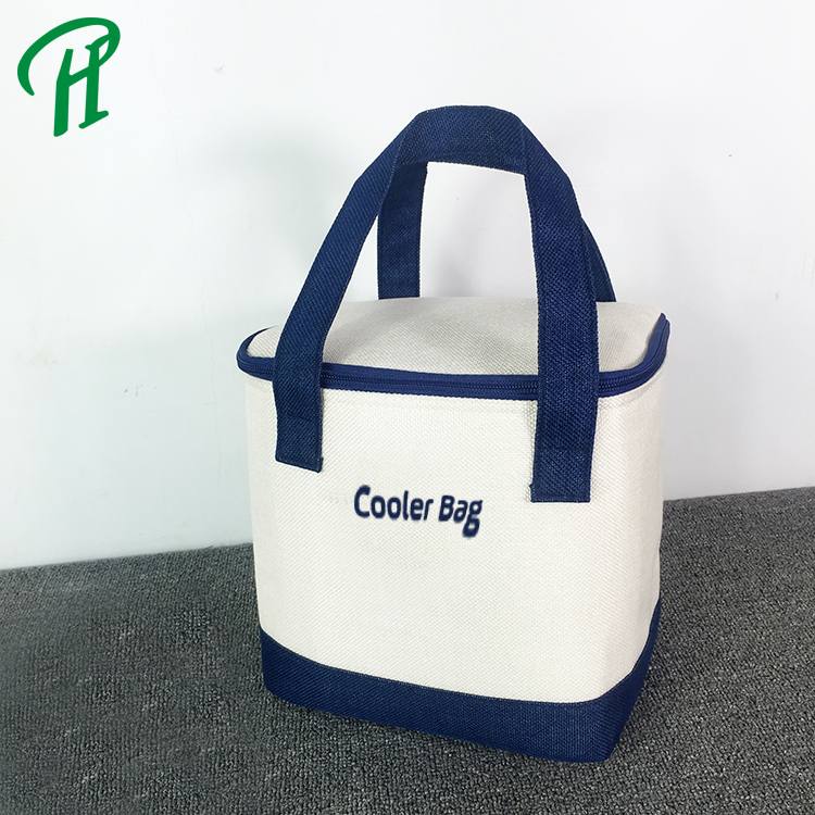 Canvas Material Handle Cross Switching Cooler Tote