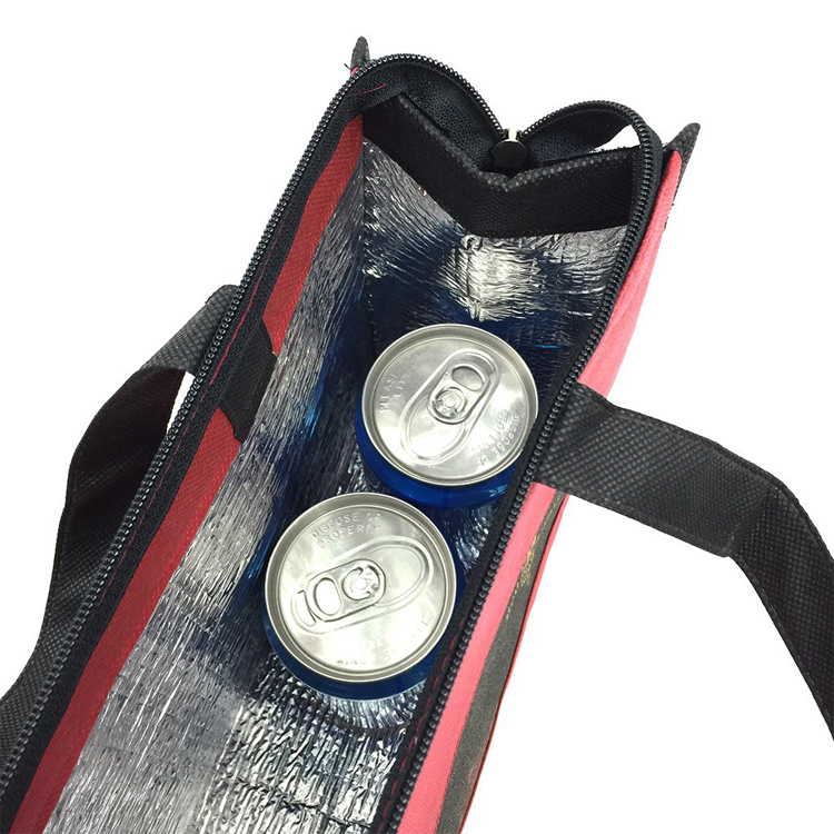 6 cans insulated non woven cooler bag for beer bo